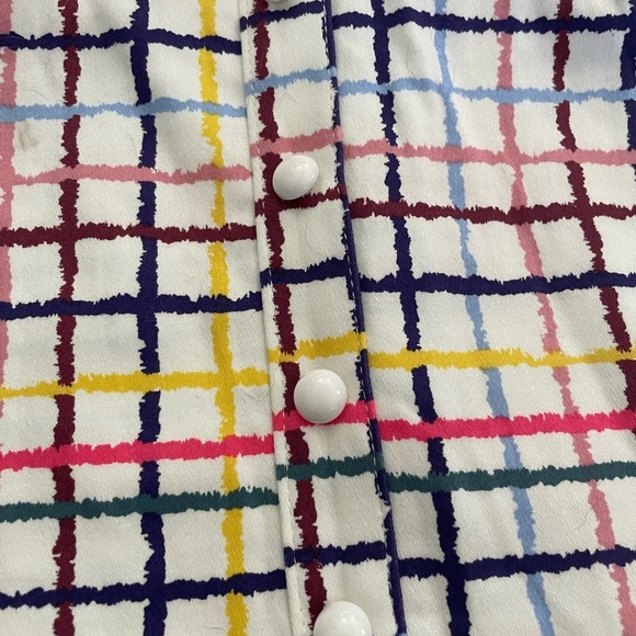 ModCloth x Collectif Emilia Watercolor Multicolored Gingham Crop Top - Picture 2 of 10